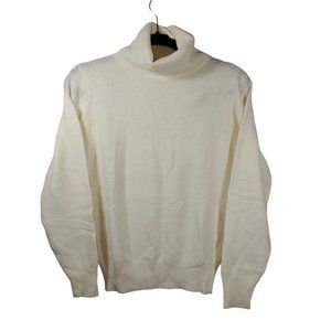 VTG 80s Glory 3 Knit Turtleneck Sweater Ivory Lambswool Angora Ski Winter Aspen